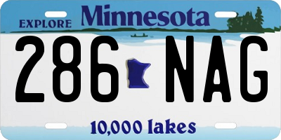 MN license plate 286NAG