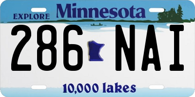 MN license plate 286NAI