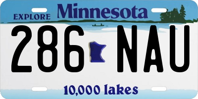 MN license plate 286NAU
