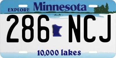 MN license plate 286NCJ