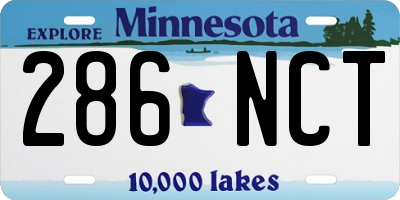 MN license plate 286NCT
