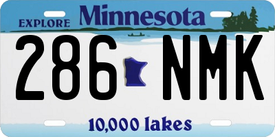 MN license plate 286NMK