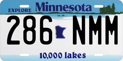 MN license plate 286NMM
