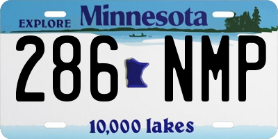MN license plate 286NMP
