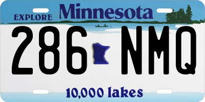 MN license plate 286NMQ