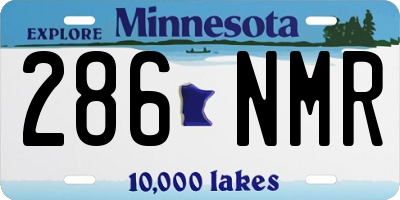 MN license plate 286NMR