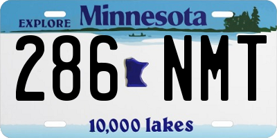 MN license plate 286NMT