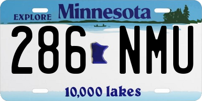 MN license plate 286NMU