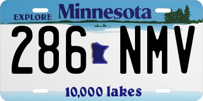 MN license plate 286NMV