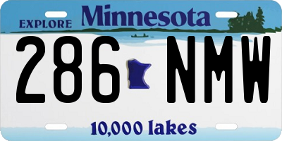 MN license plate 286NMW