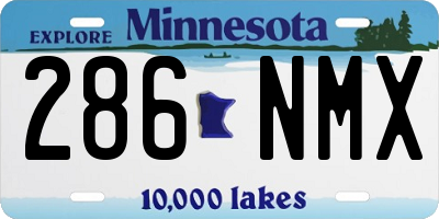 MN license plate 286NMX