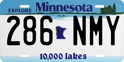 MN license plate 286NMY
