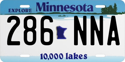 MN license plate 286NNA