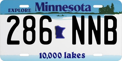 MN license plate 286NNB
