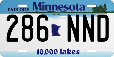 MN license plate 286NND