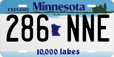 MN license plate 286NNE