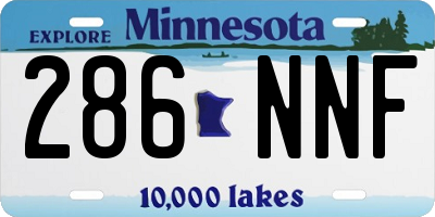 MN license plate 286NNF