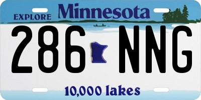 MN license plate 286NNG