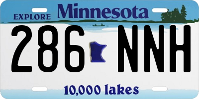 MN license plate 286NNH