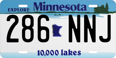 MN license plate 286NNJ