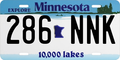 MN license plate 286NNK