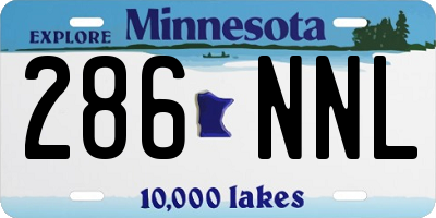 MN license plate 286NNL