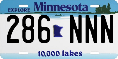 MN license plate 286NNN