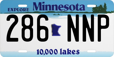 MN license plate 286NNP