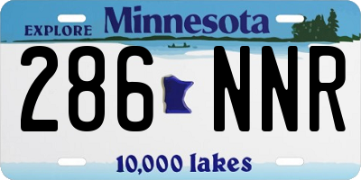 MN license plate 286NNR