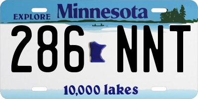 MN license plate 286NNT