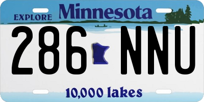 MN license plate 286NNU