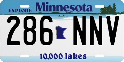 MN license plate 286NNV