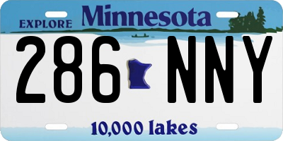 MN license plate 286NNY