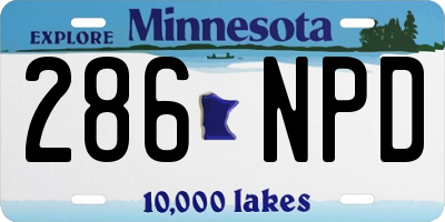 MN license plate 286NPD
