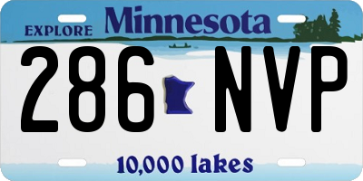 MN license plate 286NVP