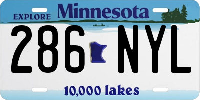MN license plate 286NYL