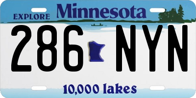 MN license plate 286NYN
