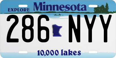 MN license plate 286NYY