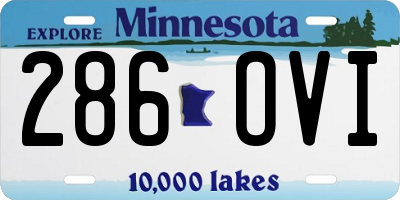 MN license plate 286OVI