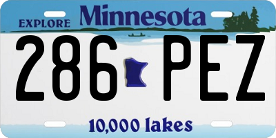 MN license plate 286PEZ