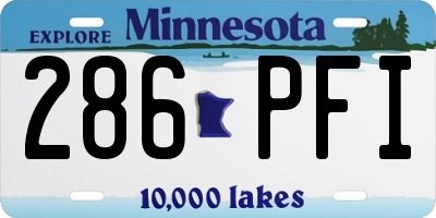 MN license plate 286PFI