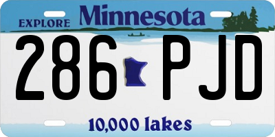 MN license plate 286PJD