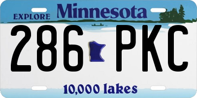 MN license plate 286PKC
