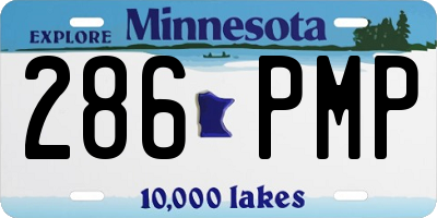 MN license plate 286PMP