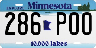 MN license plate 286POO
