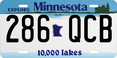 MN license plate 286QCB