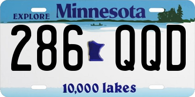 MN license plate 286QQD