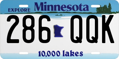 MN license plate 286QQK