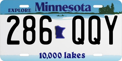 MN license plate 286QQY