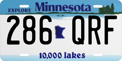 MN license plate 286QRF